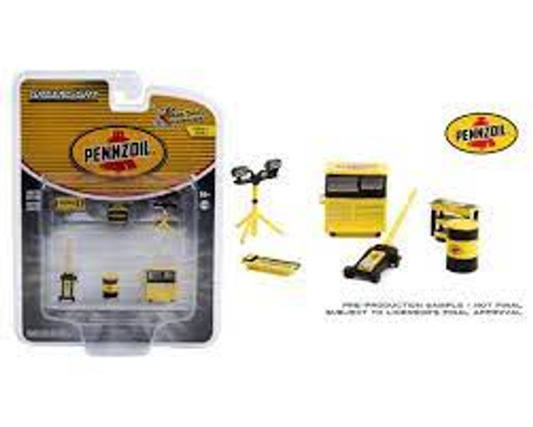 Greenlight #16140-A 1/64 Shop Tool Accessories-Pennzoil