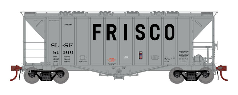 Athearn Genesis #ATHG87477 HO GATC 2600 Airslide Hopper, Frisco #81563