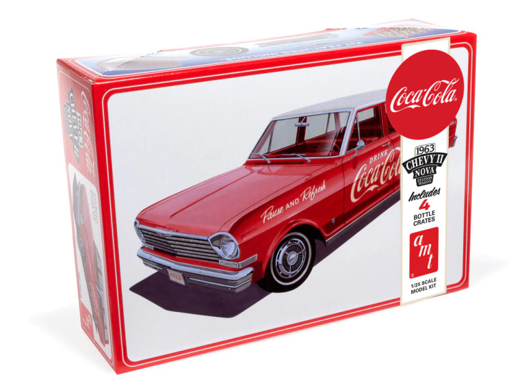 AMT # 1353 1/25 1963 CHEVY II NOVA WAGON W/CRATES COKE