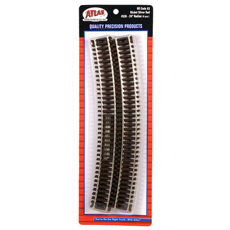 Atlas #ATL536 HO Code 83 24" Radius Curve (6)