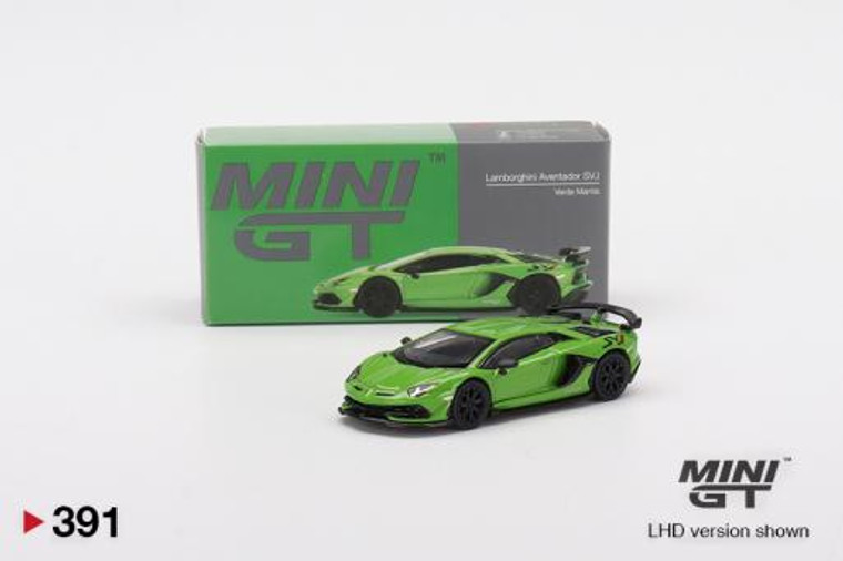 Mini GT #00391 1/64 Lamborghini Aventador SVJ-Verde Mantis