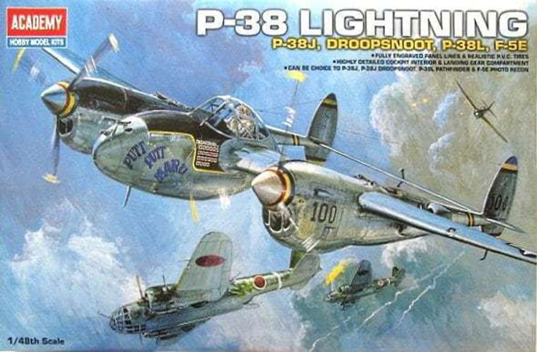 Academy #12282 1/48  P-38 Lightning 'Combination Version'