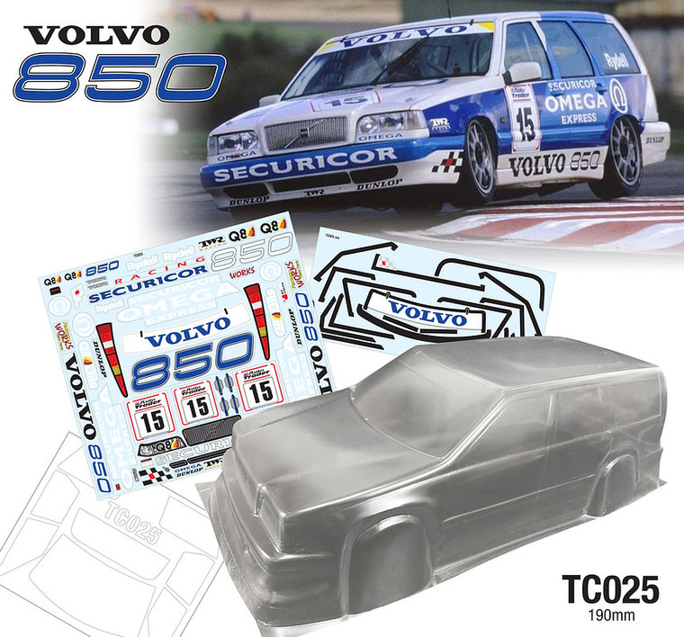Team C #TC025 1/10 Volvo 850 Estate BTCC 190mm