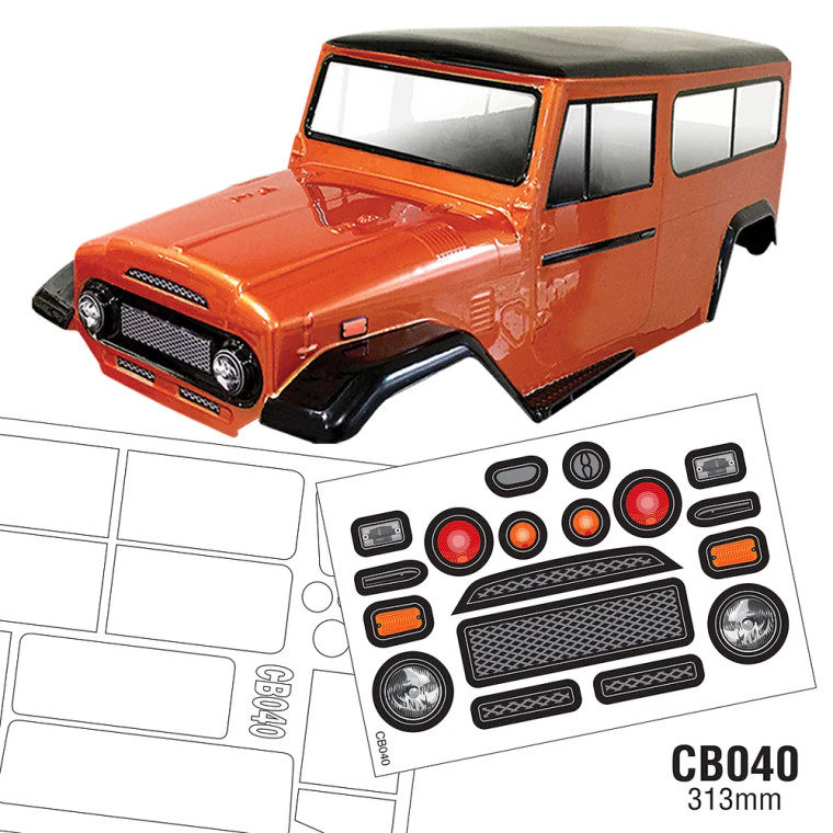 Team C #CB040 1/10 Crawler Body WB 313mm Width 220mm