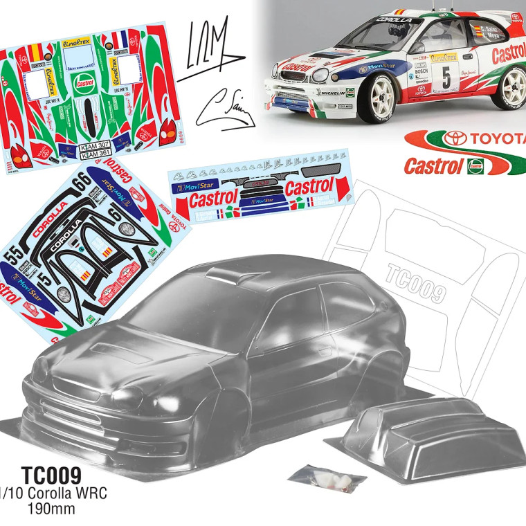 Team C TC009-c 1/10 Toyota Corolla WRC-Castrol 190mm