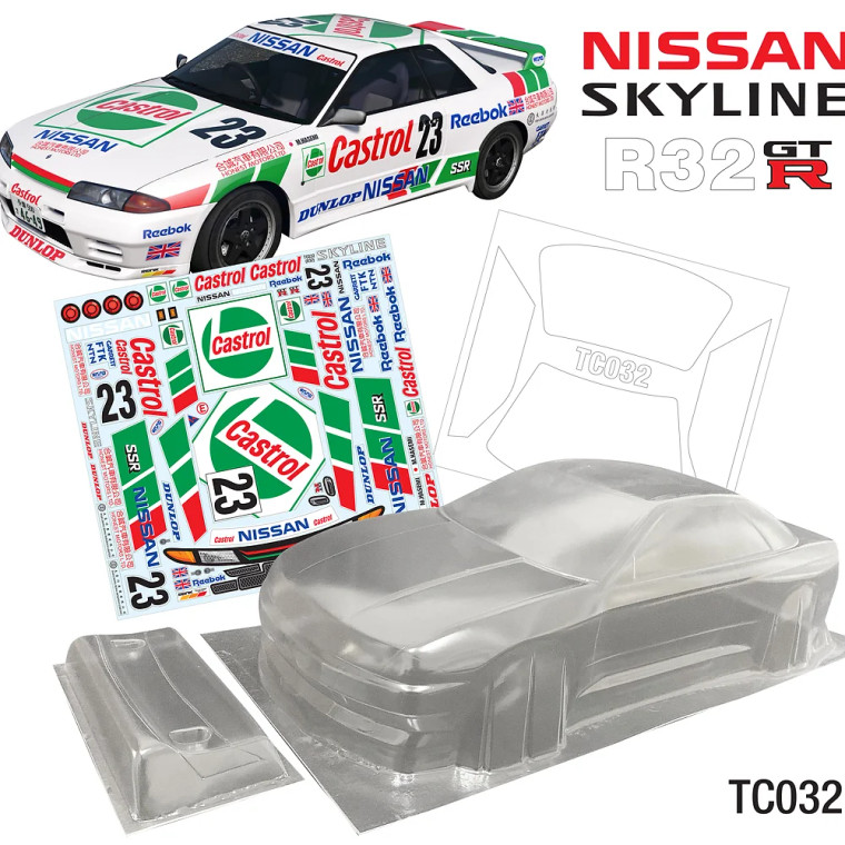 Team C #TC032-C 1/10 Nissan Skyline R32 GTR -Castrol 190mm