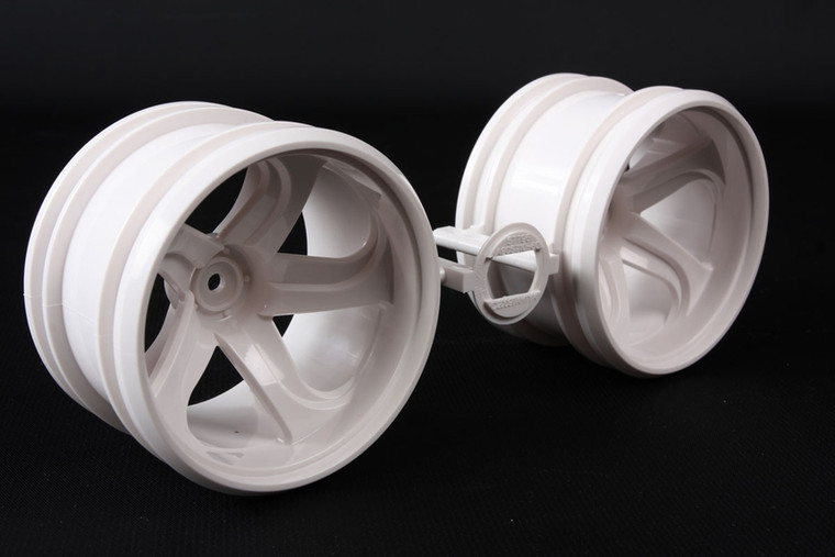 Tamiya # 54676 RC GF-01 WHITE 5-SPOKE WHEELS