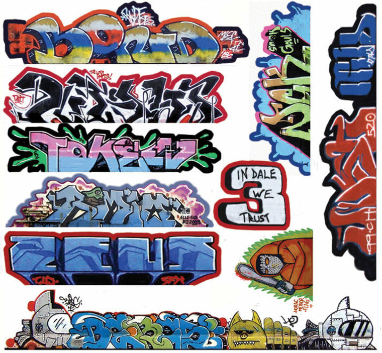 Blair Line #2263 Mega Set Modern Tagger Graffiti Decals -- #14 pkg(10)