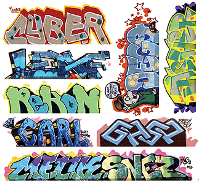 Blair Line #2261 Graffiti Decals Mega Set -- Set #12 pkg(8)