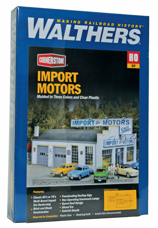 Walthers Cornerstone # 933-4023 HO Import Motors -- Kit
