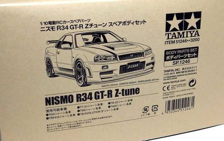 Tamiya # 51246 1/10 RC NISMO R34 GT-R Z-TUNE BODY SET