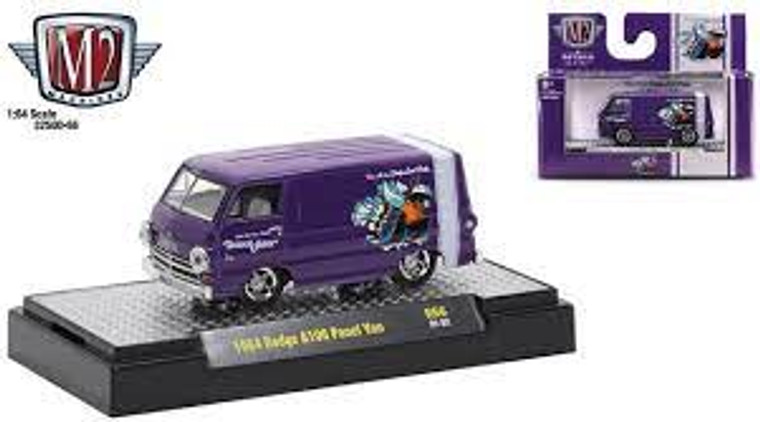 M2 Machines #32500 1/64 1964 Dodge A100 Panel Van-Dodge Fever