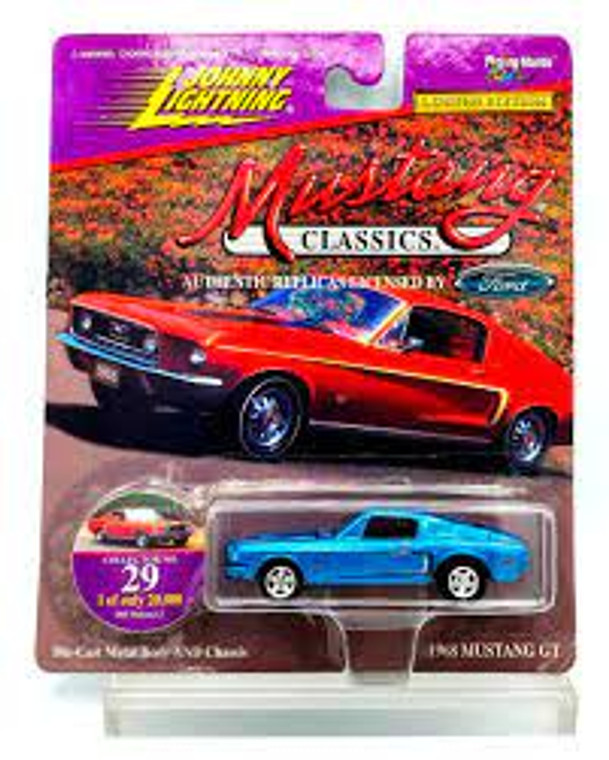 Johnny Lightning #231-01 1/64 1968 Mustang GT-Blue