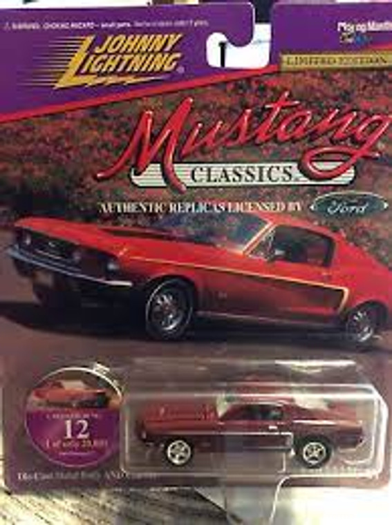 Johnny Lightning #231-02 1/64 1968 Mustang GT-Burgundy