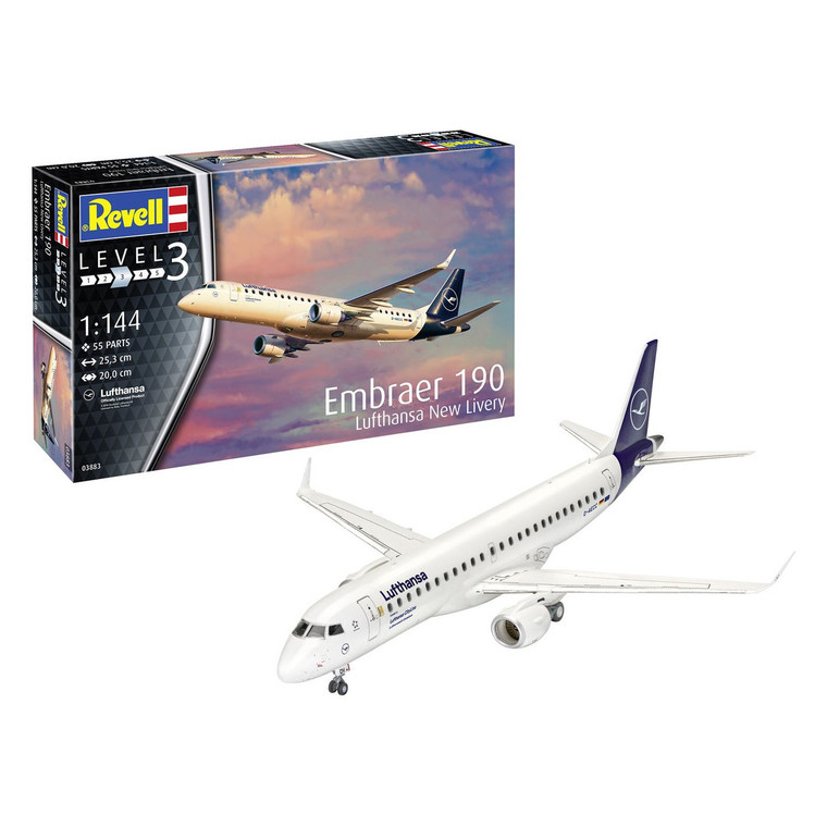 Revell # 03883 1/144 EMBRAER 190 LUFTHANSA