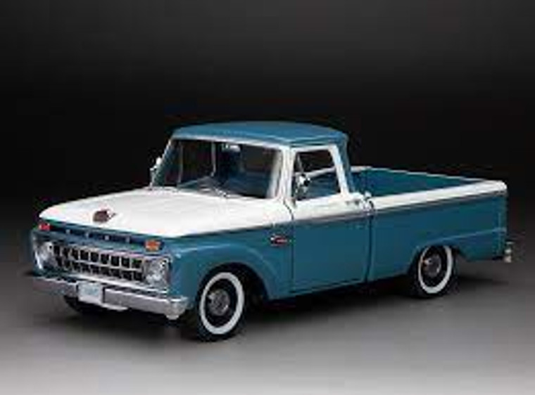 Sun Star #1305 1/18 1965 Ford F-100 Custom Cab Pick Up-Marlin Blue/White