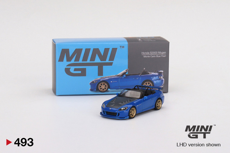 Mini GT #493 1/64 Honda S2000 (AP2) Mugen Monte Carlo Blue