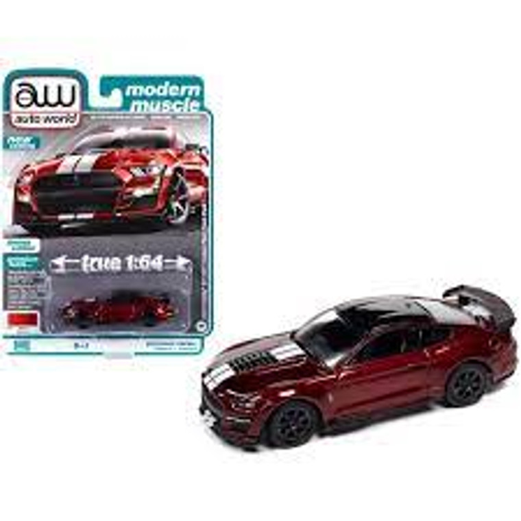 Auto World #AWSP100B 1/64 2020 Shelby GT-500 Carbon Fibre Track Pack-Rapid Red