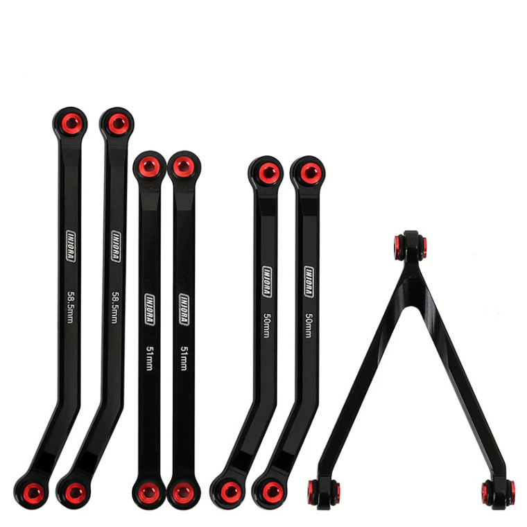 INJORA #  SCX24 Black   7pcs High Clearance Chassis Links For Axial