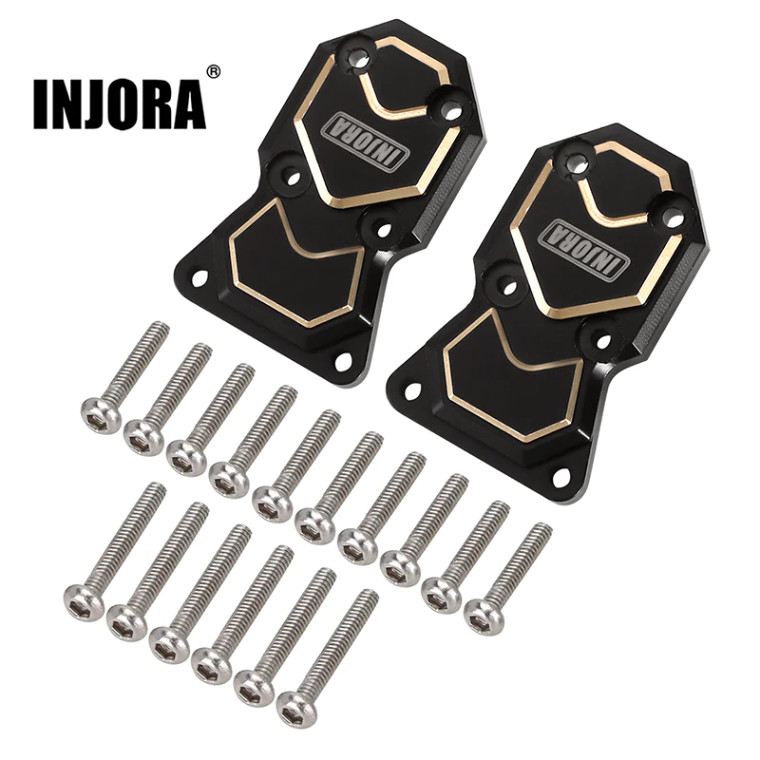 INJORA #  SCX24 2pcs 10g/Pcs Black Brass Diff Covers For Axial