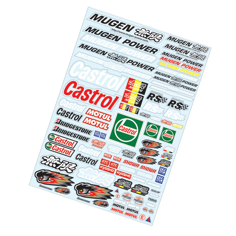 Team C #TC904 1/10 Castrol Mugen Sticker, A4