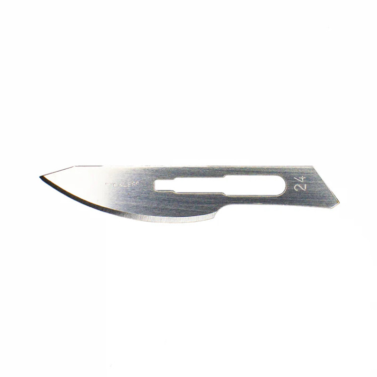 Excel #EXC0024 #24 Curved Surgical Blade Stainless Steel - 2 pcs.