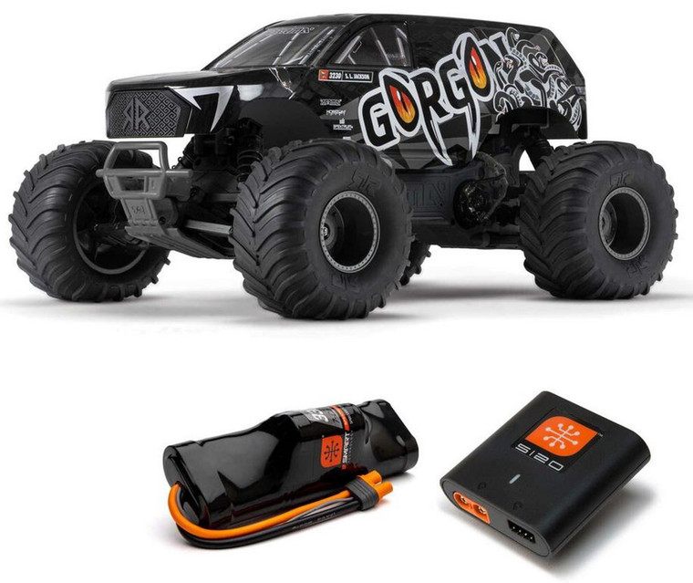 ARRMA # ARA3230SKT1 1/10 GORGON 4X2 MEGA 550 BRUSHED MONSTER TRUCK -Gunmetal