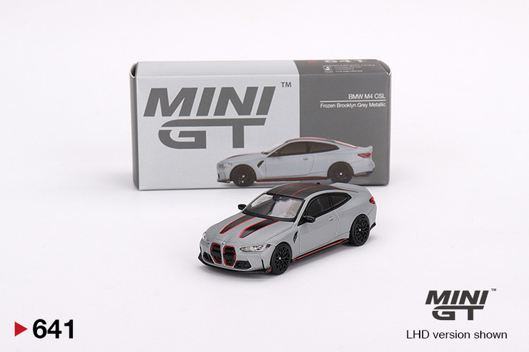 Mini GT #MGT00641 1/64 BMW M4 CSL Frozen Brooklyn Grey Metallic