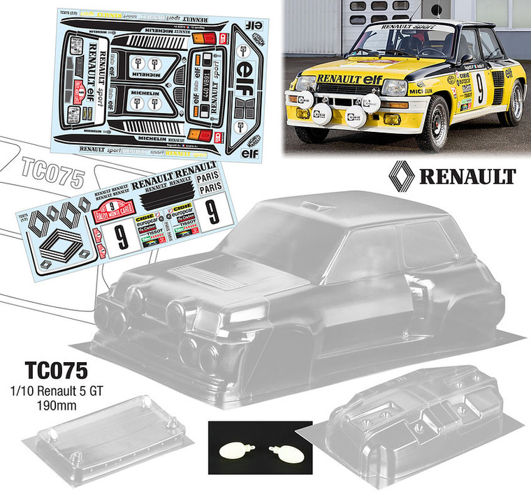 Team C #TC-075-E 1/10 Renault 5 GT Group B-Elf Decals