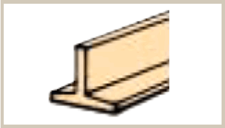 Northeasten Scale Lumber Co. # 70513 Wood Tees - 24" Long Strips -- 3/32 x3/32" pkg(5)