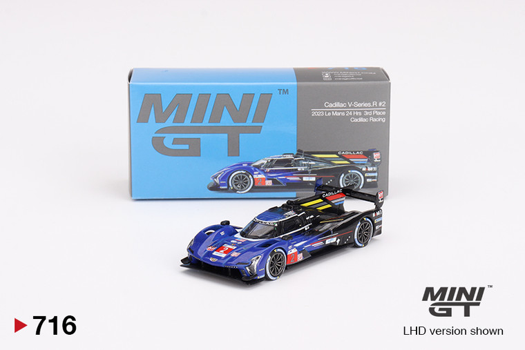Mini GT #MGT00716 1/64 Cadillac V-Series.R #2 Cadillac Racing 2023 Le Mans 24 Hrs 3rd Place