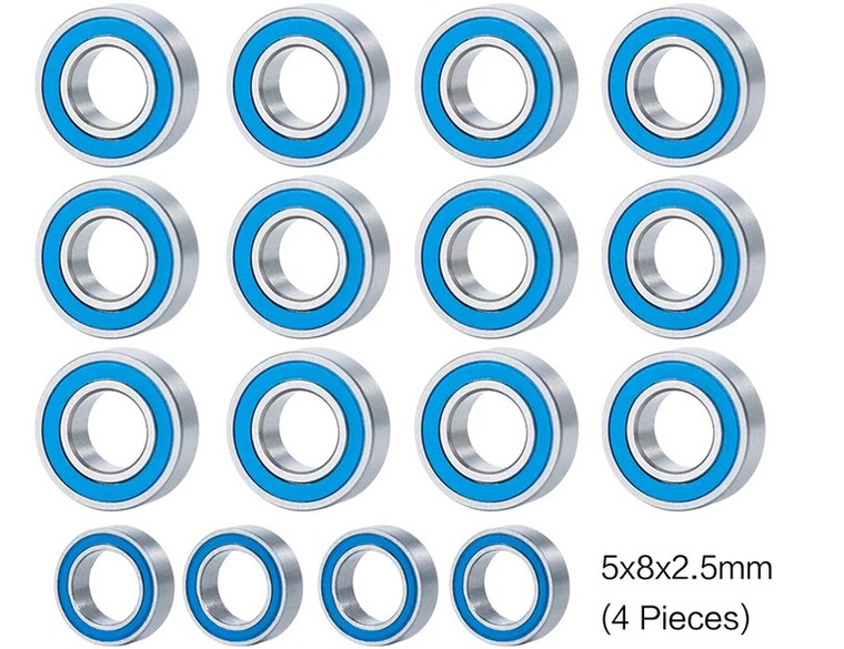 Toxic RC  # Rubber Sealed Bearings  15Pcs.  5 x 10     4Pcs 5x 8 x 2.5