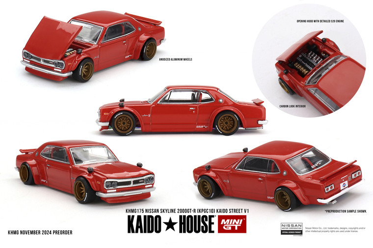 Mini GT #MGTKHMG175 1/64 Nissan Skyline 2000GT-R (KPGC10) Kaido Street V1