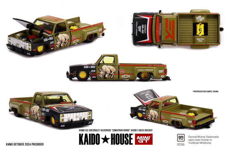 Mini GT #MGTKHMG153 1/64 Chevrolet Silverado “Sumatran Rhino” KAIDO x MIZU Diecast