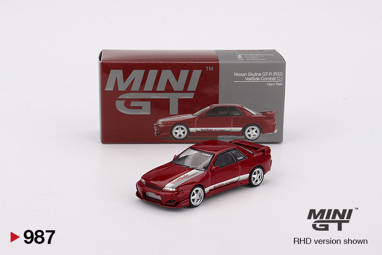 Mini GT #MGT987 1/64 Nissan Skyline GT-R (R32) VeilSide Combat C-I Gem Red