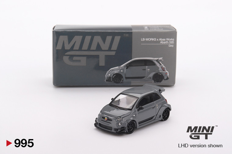 Mini GT #MGT995 1/64 Abarth 595 LB-WORKS x Abas Works Grey