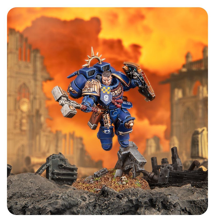 Warhammer #48-102 Space Marines -Captain with Jump Pack and Relic Shield