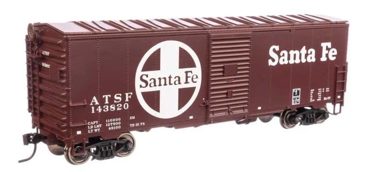 Walthers # 910-1203 40' Association of American Railroads Modernized 1948 Boxcar - Ready to Run -- Santa Fe #143820