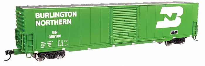 Walthers #910-3359 60' Pullman-Standard Single Door Auto Parts Boxcar - Ready to Run -- Burlington Northern #355186