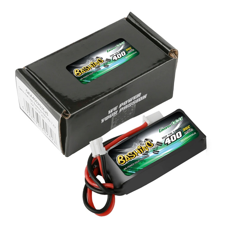 Gens-Ace # GA400-2S35-SCX24 2S 7.4 400mAh 35C Lipo Battery for SCX24