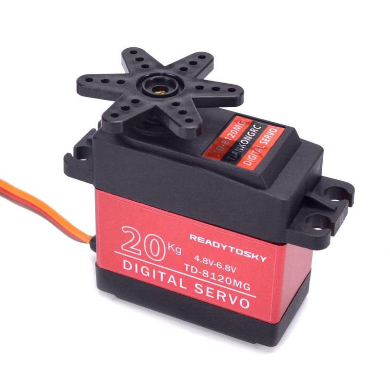 Tiankongac # 20KG Digital Servo High Torque Full Metal Gear Waterproof Servo 270 Degree with 25T Servo Horn