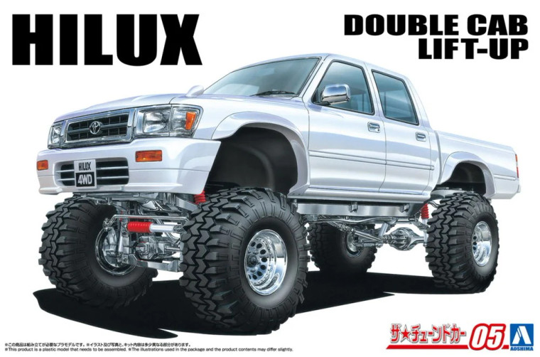 Aoshima # 20088 1:24 Toyota Hilux Pickup Double Cab Lift Up '94