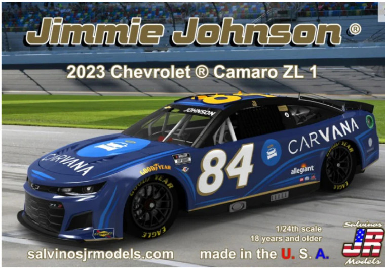 Salvinos JR Models #LMC2023JJP 1/24 2023 Chevy Camaro NASCAR J. Johnson