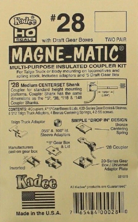 Kadee #28 Medium Centerset Magne-matic Insulated Coupler