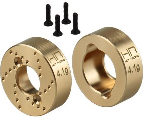 Hot Racing #SXTY22H Brass Rear Hub-SCX30