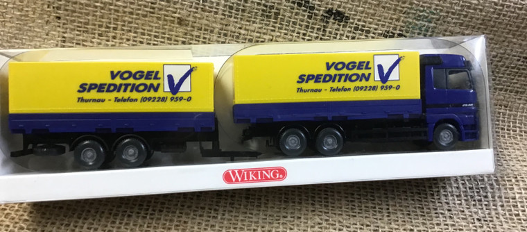 Wiking #598 02 1/87 Mercedes-Benz Actros 2540 Drawbar Truck/ Trailer,VOGEL SPEDITION