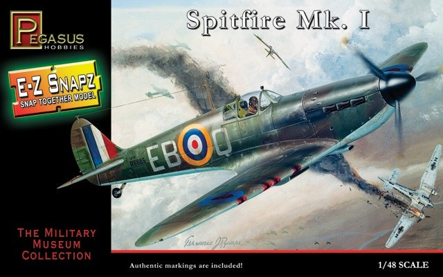 Pegasus #8410 1/48 Spitfire Mk.I Snap Kit