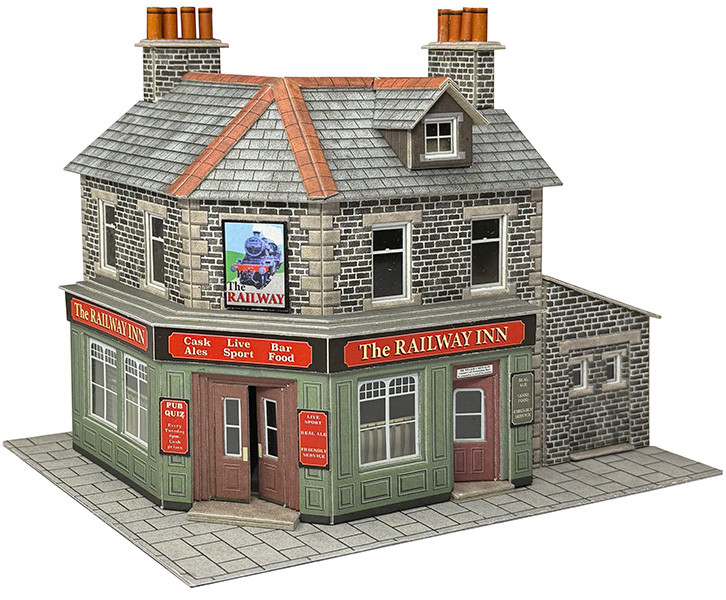 Metcalfe #PO309 00/HO Scale Corner Shop / Pub – Stone
