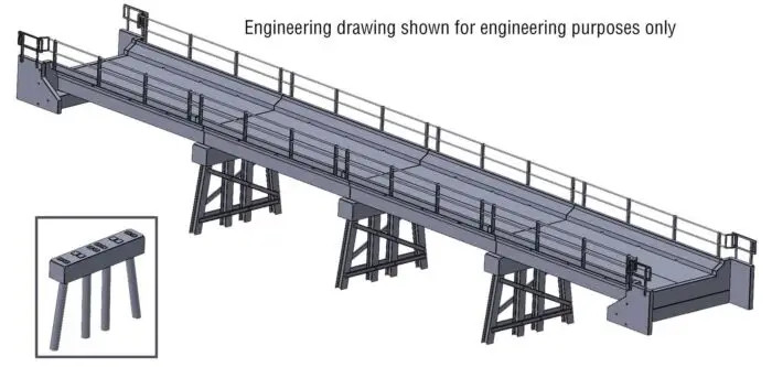 Walthers Cornerstone # 933-4591 HO Modern Short-Span Concrete Railroad Bridge -- Kit