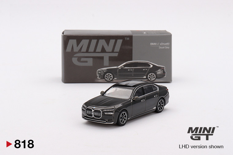 Mini GT #MGT00818-R 1/64 BMW i7 xDrive60 Dravit Grey